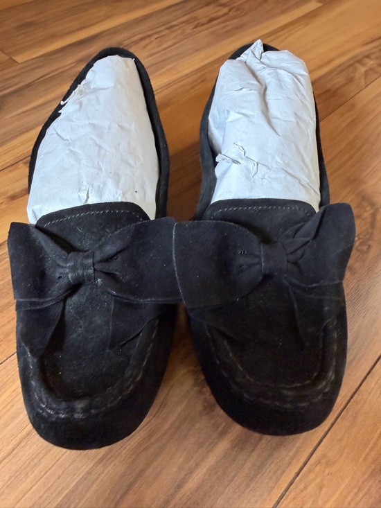 UGG Shoes - UGG Milana priver Black Suede Bow Loafers